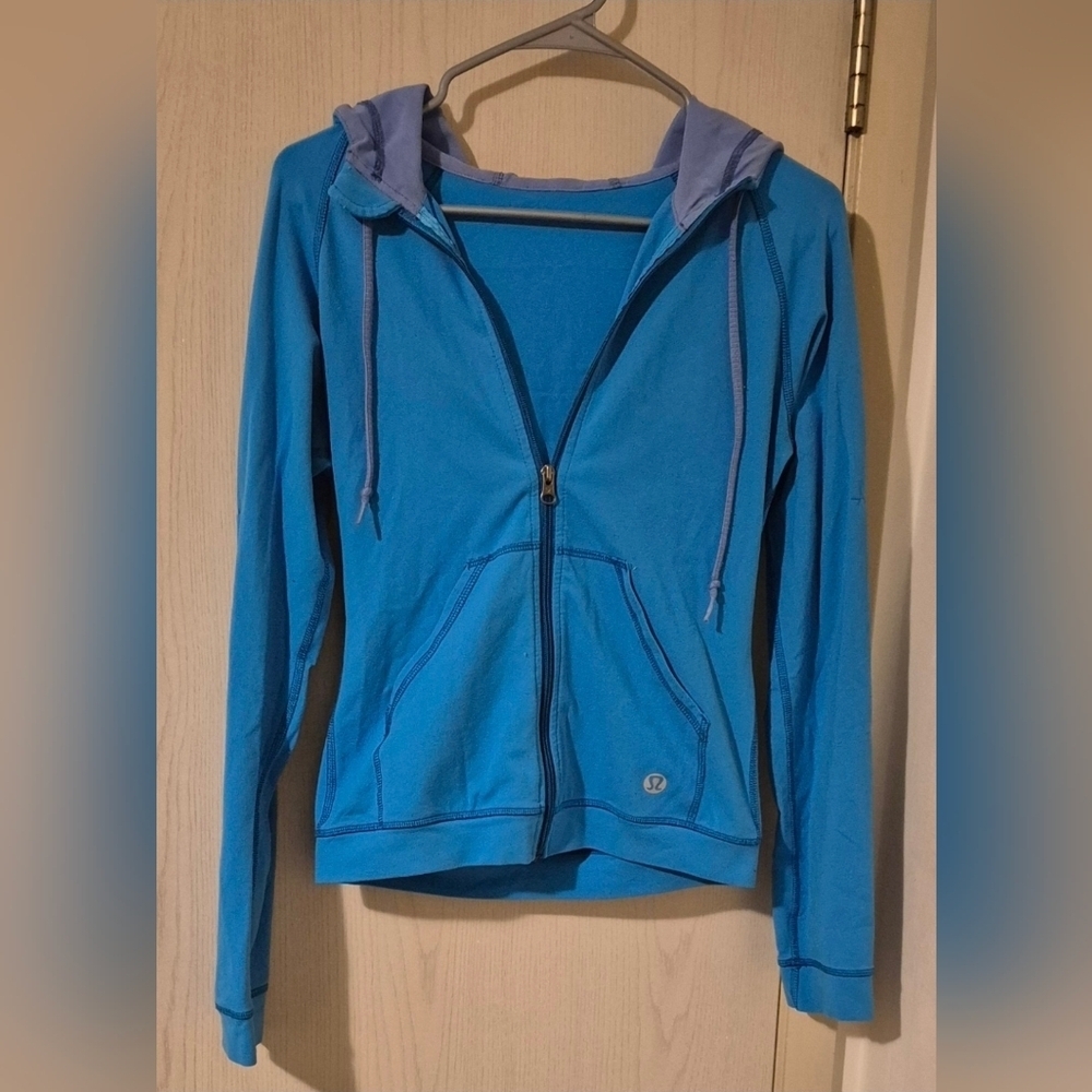 Lululemon Run Collection Zip Hoodie — Blue (Size 4)
